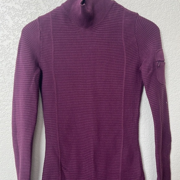 Athleta Dress Winter Cotton Wool Purple size Extra Small - Picture 2 of 11
